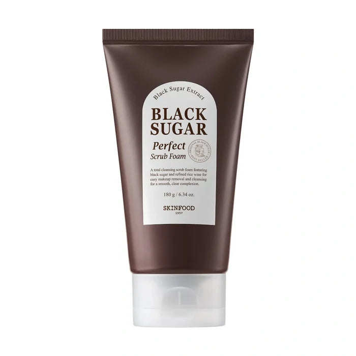Skinfood. Black Sugar Perfect Scrub Foam 180g | Lady Bonita | Korean beauty NZ