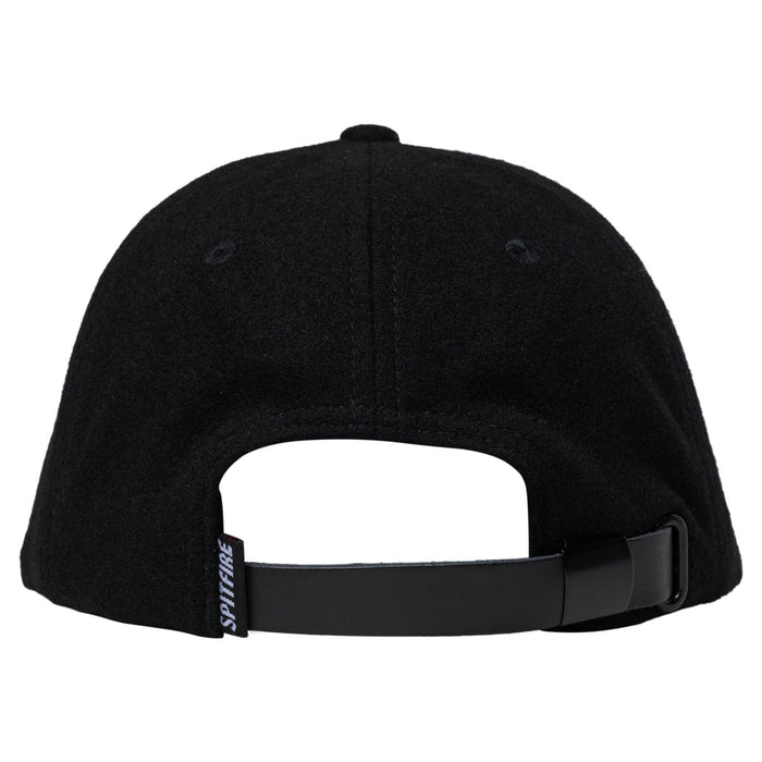 Spitfire Team Bighead Flame Script Black Strapback Hat