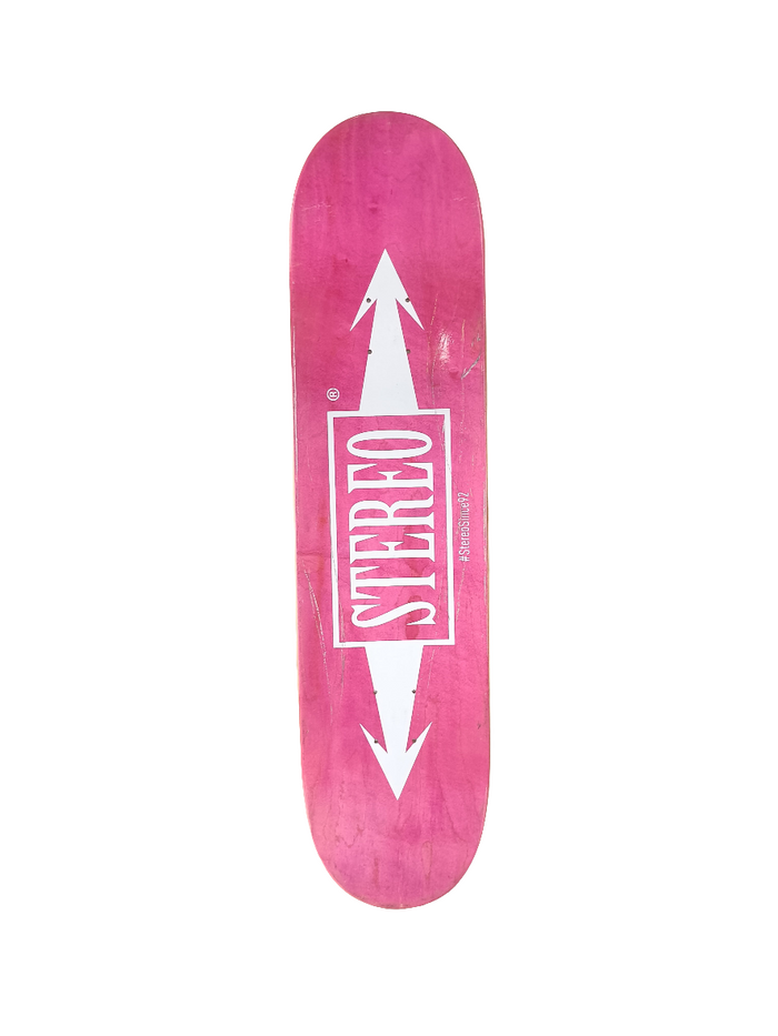 Stereo Tommy Fynn "Take" Silhouette White Black Multicolor Size 8.3 Vintage NOS Deck