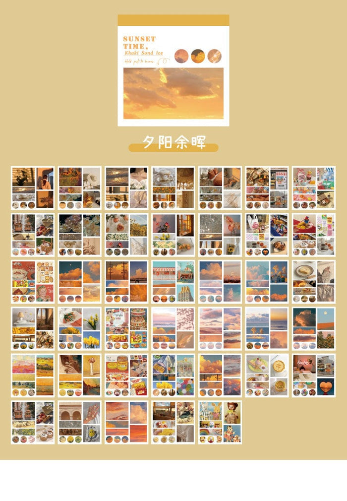 MOHAMM 40 Sheets Creative Landscape Sticker Book for DIY Art Crafts Diary Notebook Planners Collage Material Journaling - Lady Bonita