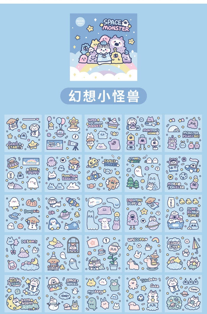Sticker Set for Scrapbooking Notebook Diary Decoration [50 Sheets] Decorative Stickers - Lady Bonita