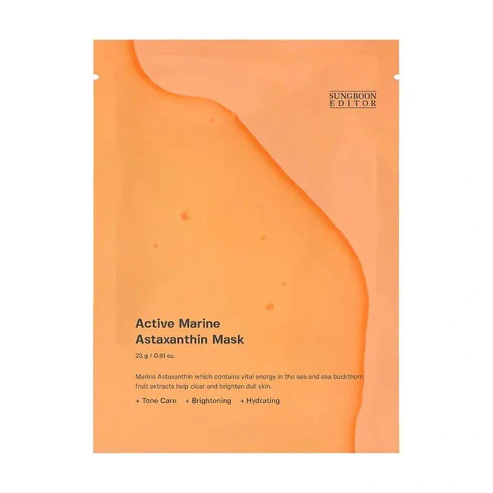 Sungboon Editor. Active Marine Astaxanthin Toning Serum Mask 23ml [1 Box (10 Masks)] | Lady Bonita | Korean beauty NZ