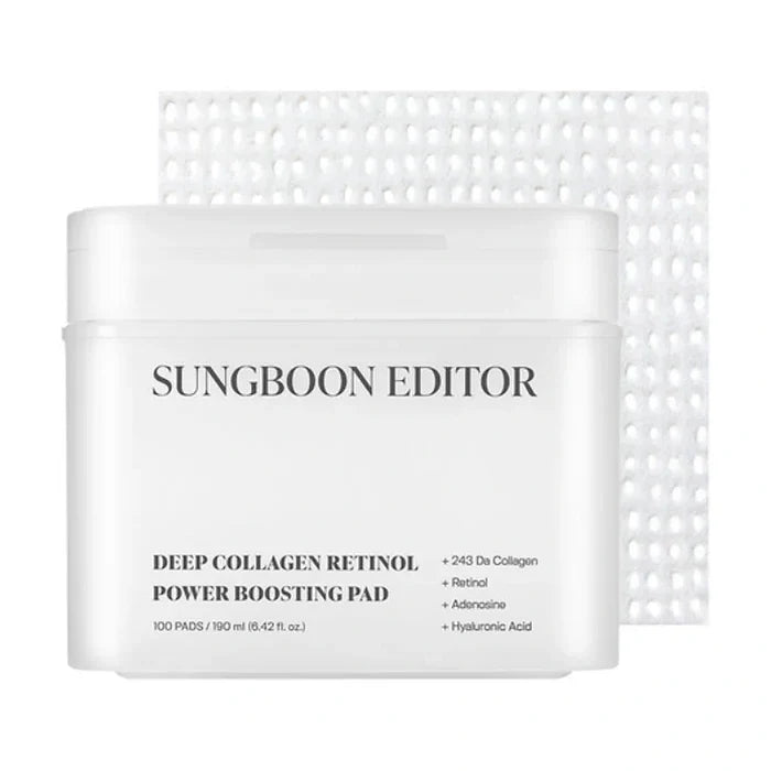 Sungboon Editor. Deep Collagen Retinol Power Boosting Pad 190ml (100pcs) | Lady Bonita | Korean beauty NZ