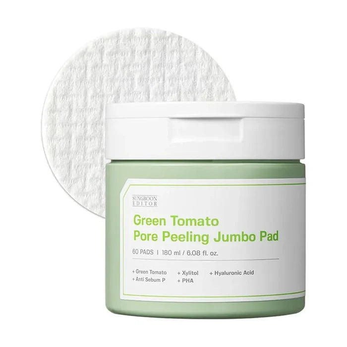 Sungboon Editor. Green Tomato Pore Peeling Jumbo Pad (60 pads) | Lady Bonita | Korean beauty NZ
