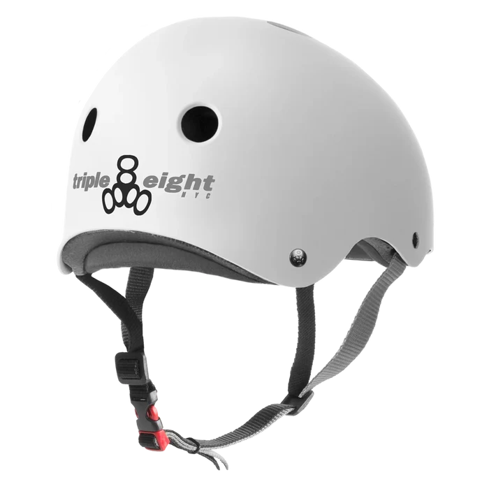 Triple Eight "The Certified Sweatsaver" White Matte Helmet