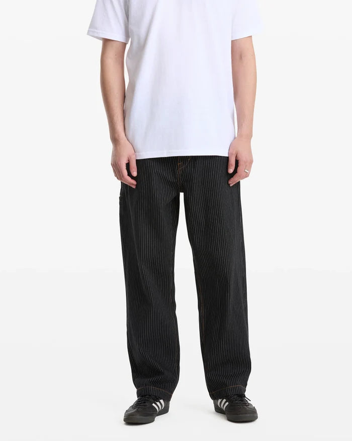 Volcom Dialed Work Pant Black Stripe Pants