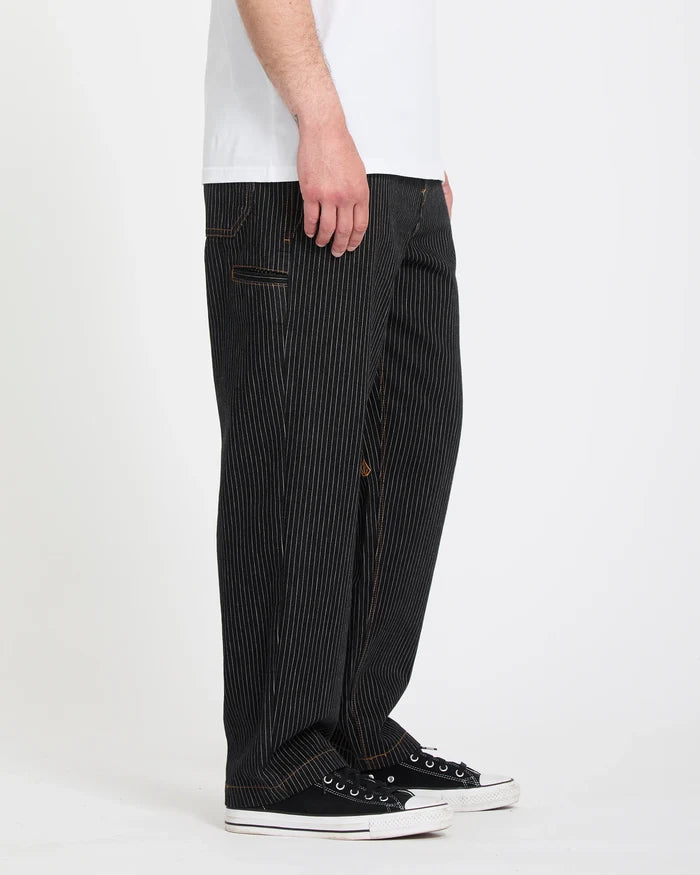 Volcom Dialed Work Pant Black Stripe Pants