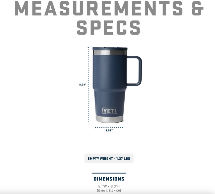 Yeti Rambler 20 oz Straw Travel Mug Rescue Red
