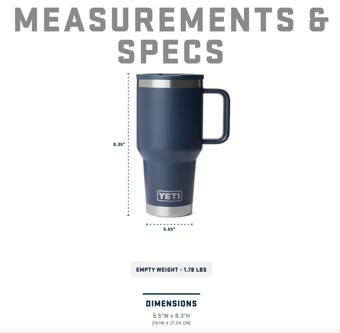 Yeti Rambler 30 oz Straw Travel Mug Rescue Red